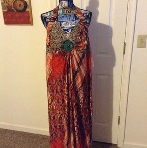 Neck Tie Maxi Dress